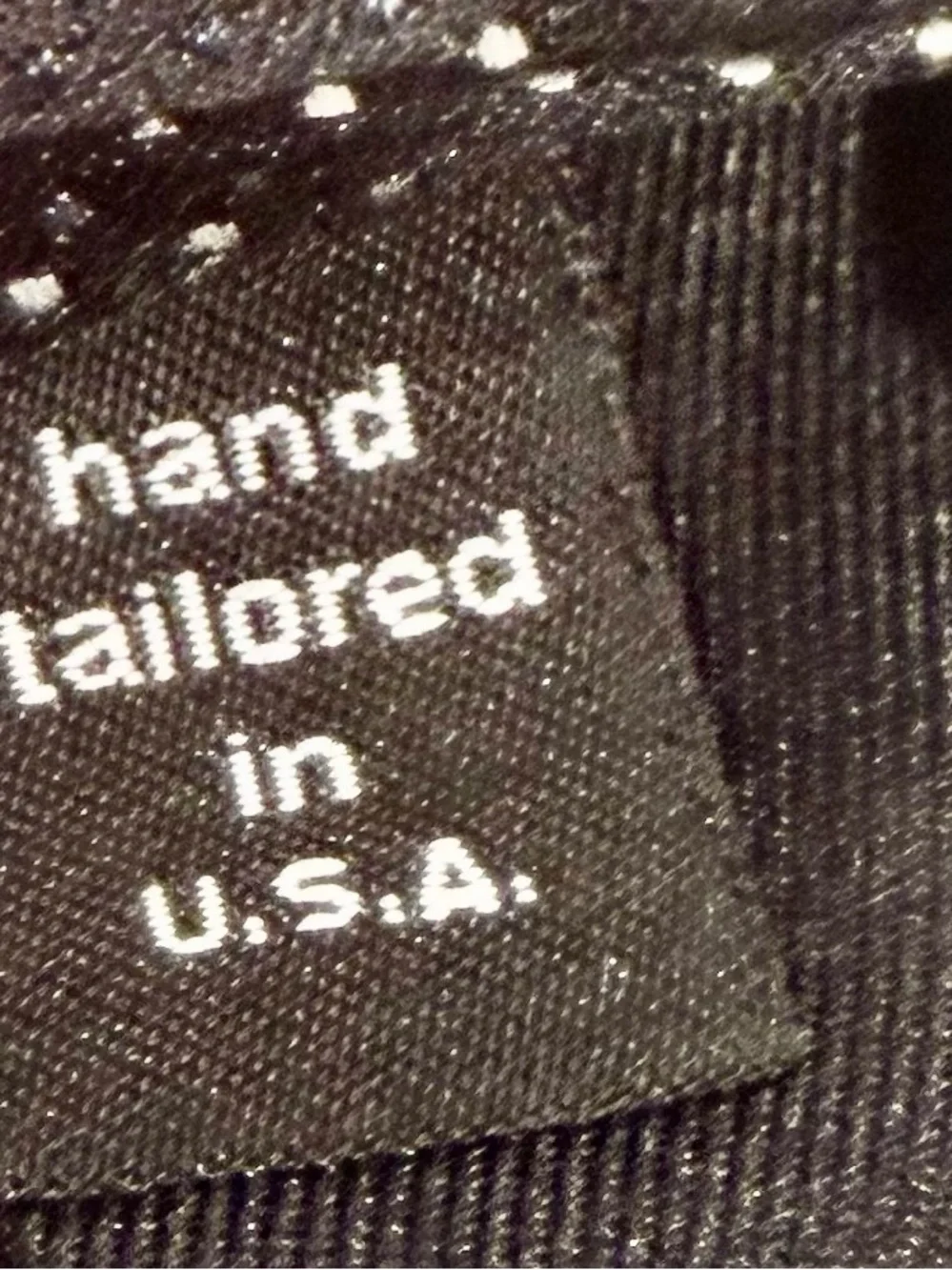 Murano 100% SILK - NAVY & SILVER Polka Dot Tie Tailored in the USA